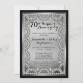 Invitation Fête des noces de diamant et d'argent pour leur 70 (Devant)