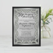 Invitation Fête des noces de diamant et d'argent pour leur 70 (Debout devant)