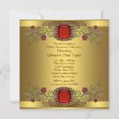 Invitation Fête des Noces de Or 50e Anniversaire de Mariage F (Dos)