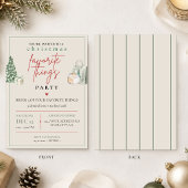 Invitation Fête des Objets Préférés de Noël Aquarelle