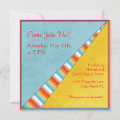 Invitation Fête des occasions spéciales de plage colorée (Dos)