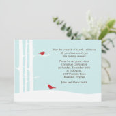 Invitation Fête des oiseaux d'hiver (Debout devant)