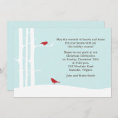 Invitation Fête des oiseaux d'hiver (Devant / Derrière)