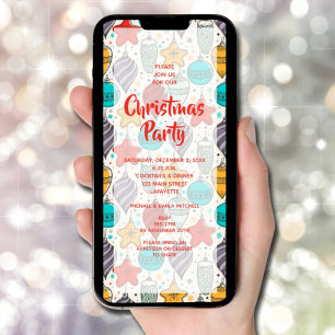 Invitation Fête des ornements de Noël