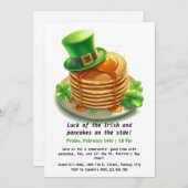 Invitation Fête des pancakes de la Saint-Patrick – Shamrockin (Devant / Derrière)