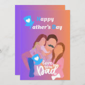 Invitation Fête des pères (Devant / Derrière)