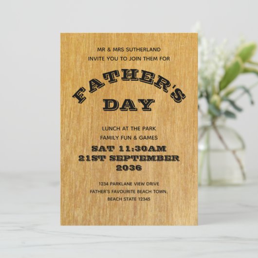 Invitation Fête des pères (Debout devant)
