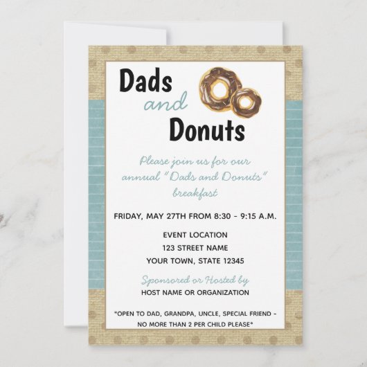 Invitation fête des pères (Devant)