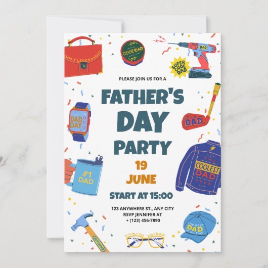 Invitation Fête des pères (Devant)