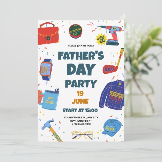 Invitation Fête des pères (Debout devant)