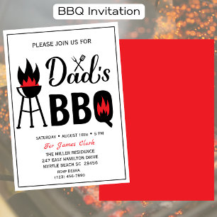 Invitation Fête des pères au barbecue