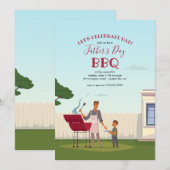 Invitation Fête des Pères BBQ (Devant / Derrière)