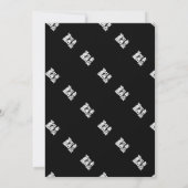 Invitation Fête des pères Brunch Blanc noir (Dos)