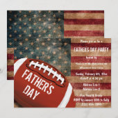 Invitation Fête des pères de football patriotique (Devant / Derrière)