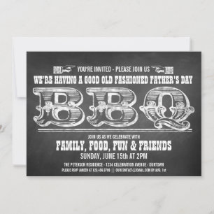 Invitation Fête des pères de tableau de bord Barbeque Invitat