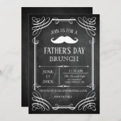 Invitation Fête des pères de tableau de bord style rétro (Devant / Derrière)
