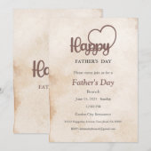 Invitation Fête des pères Invitation, Fête des pères Brunch D (Devant / Derrière)