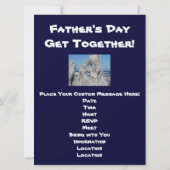 Invitation Fête des Pères! Invitations! Océan Bleu (Dos)