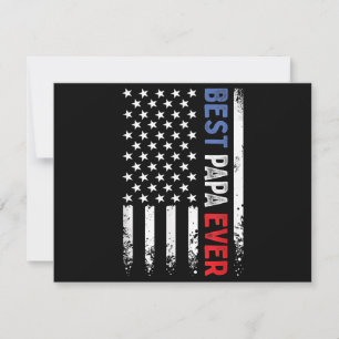 Invitation Fête des pères Meilleur Papa jamais avec drapeau a