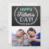 Invitation Fête des pères photo personnalisée Chalkboard tend (Devant)