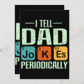 Invitation Fête des pères - Plaisanteries papa (Devant / Derrière)