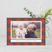 Invitation Fête des pères rouge (Debout devant)