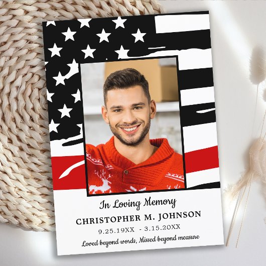 Invitation Fête Des Pompiers De La Vie Memorial Ligne Rouge