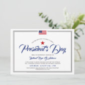 Invitation Fête des présidents Thème Patriotique Anniversaire (Debout devant)