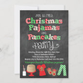 Invitation Fête des pyjamas et des crêpes de Noël (Devant)