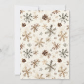 Invitation Fête des rennes rustiques (Dos)