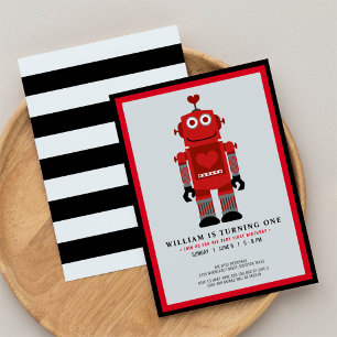 Invitation Fête des robots fête d'anniversaire
