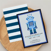 Invitation Fête des robots fête d'anniversaire