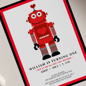 Invitation Fête des robots fête d'anniversaire