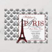 Invitation Fête des seize ans à Paris (Devant / Derrière)