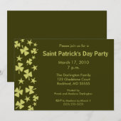 Invitation Fête des Shamrocks et des étoiles (Devant / Derrière)