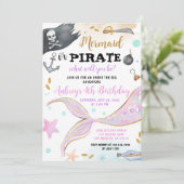 Invitation Fête des sirènes ou des pirates à l'occasion de la (Debout devant)