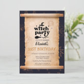 Invitation Fête des sorcières Halloween Anniversaire mystique (Debout devant)