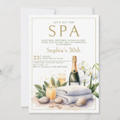 Invitation Fête des Spas adultes Orchidée de champagne 30e an (Devant)