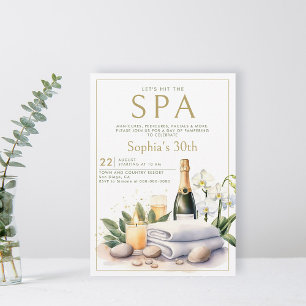 Invitation Fête des Spas adultes Orchidée de champagne 30e an
