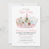 Invitation Fête des Spas Glamour Champagne Chocolat Anniversa (Devant)