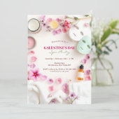 Invitation Fête des Spas roses BFF (Debout devant)