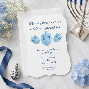 Invitation Fête des toupies de Hanoukka