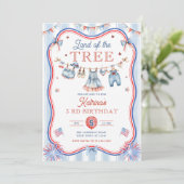 Invitation Fête des trois filles 3e anniversaire (Debout devant)