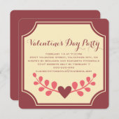 Invitation Fête des Valentines au coeur d'Art déco (Devant / Derrière)
