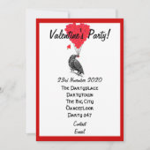 Invitation Fête des valentines gothiques (Devant)