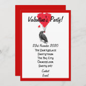 Invitation Fête des valentines gothiques (Devant / Derrière)