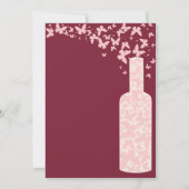 Invitation Fête des vins de Bordeaux Papillons roses Boho (Dos)