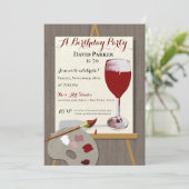 Invitation Fête des vins rouges et de l'art de la peinture (Debout devant)