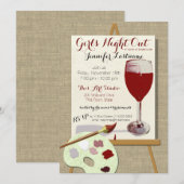 Invitation Fête des vins rouges et de l'art de la peinture (Devant / Derrière)