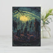 Invitation Fête des zombies du cimetière (Debout devant)